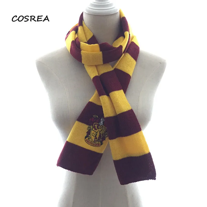 Gryffindor Гриффиндор Слизерин Hufflepuff Ravenclaw шарфы кепки шарф шляпа галстук взрослый Косплей Костюм Шейный Платок для мужчин женщин мальчиков - Цвет: Gryffindor