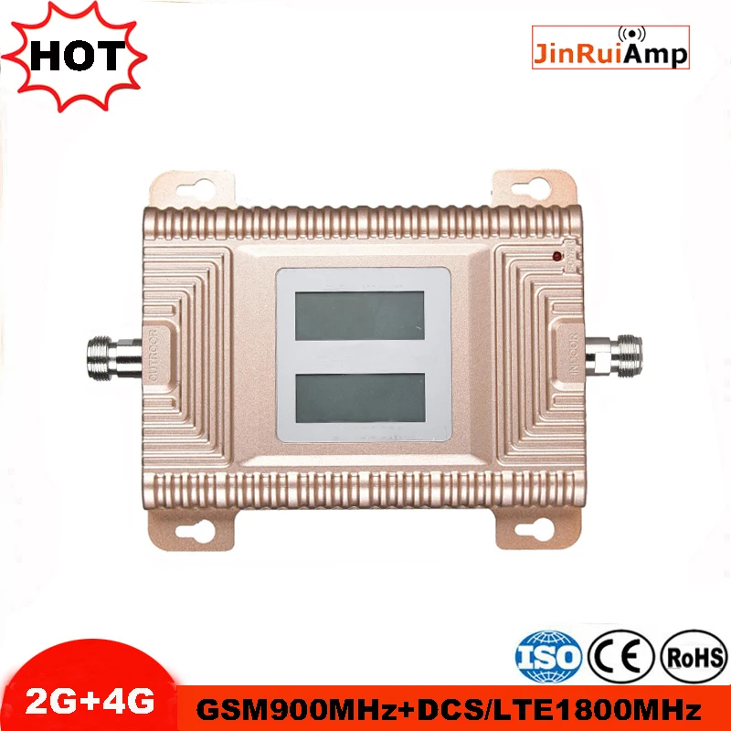 Высококачественный ЖК-дисплей Двухдиапазонный 2g 3g gsm ретранслятор сотового сигнала wcdma 900 1800mhz мобильный усилитель повторителя сигнала