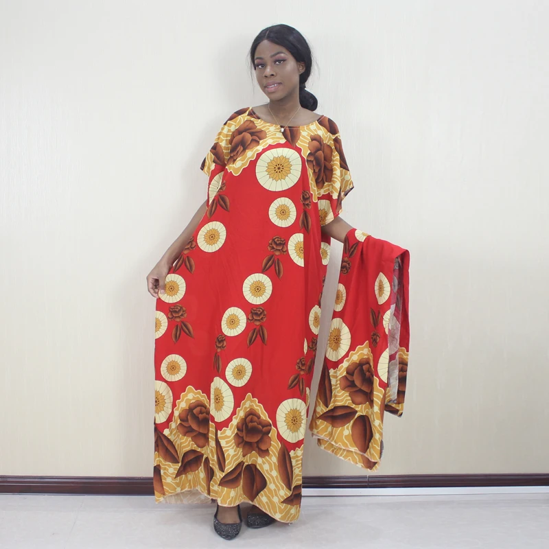 Dashikiage в африканском стиле модные женские туфли длинное платье красного цвета 100%