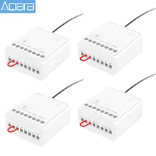 Original aqara módulo de controle em dois sentidos relé sem fio controlador 2 canais de trabalho para mijia app e kit casa