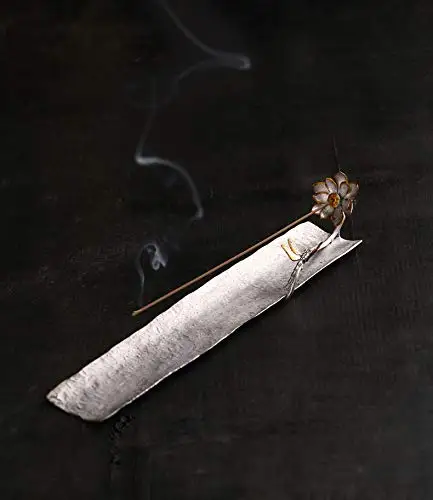 

PHILOGOD Incense Holders Creative Tin Lotus Dragonfly Styling Handcrafted Sticks Burner Tray/Censer