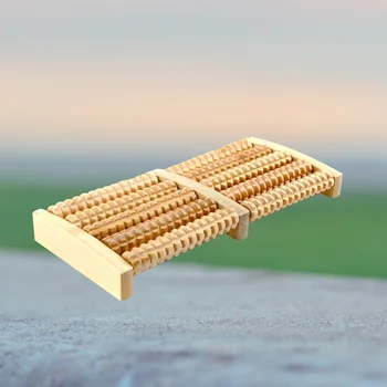 

1 pc Foot Massage Roller Wooden Rectangular Comfortable Massage Wheels Health Care for Driver Old People Office Worker