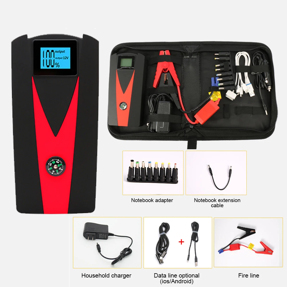 

24000mAH Car Jump Starter Starting Device Battery Power Bank Jumpstarter Auto Buster Emergency Booster Battery Charger JumpStart