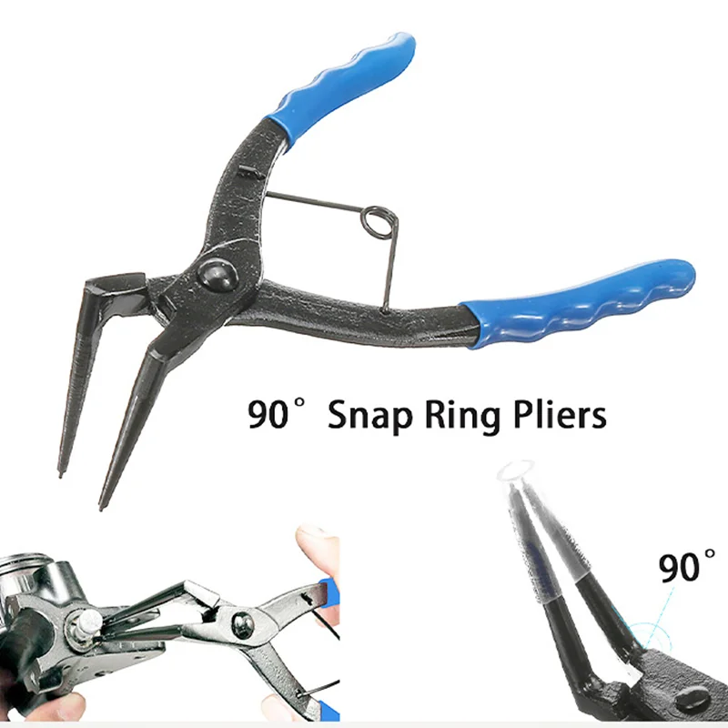 

Free Ship! Snap Ring Pliers Circlip Plier Crimp Tool Internal External Ring Remover Retaining Repair Tool 90 Degree Bent Needle