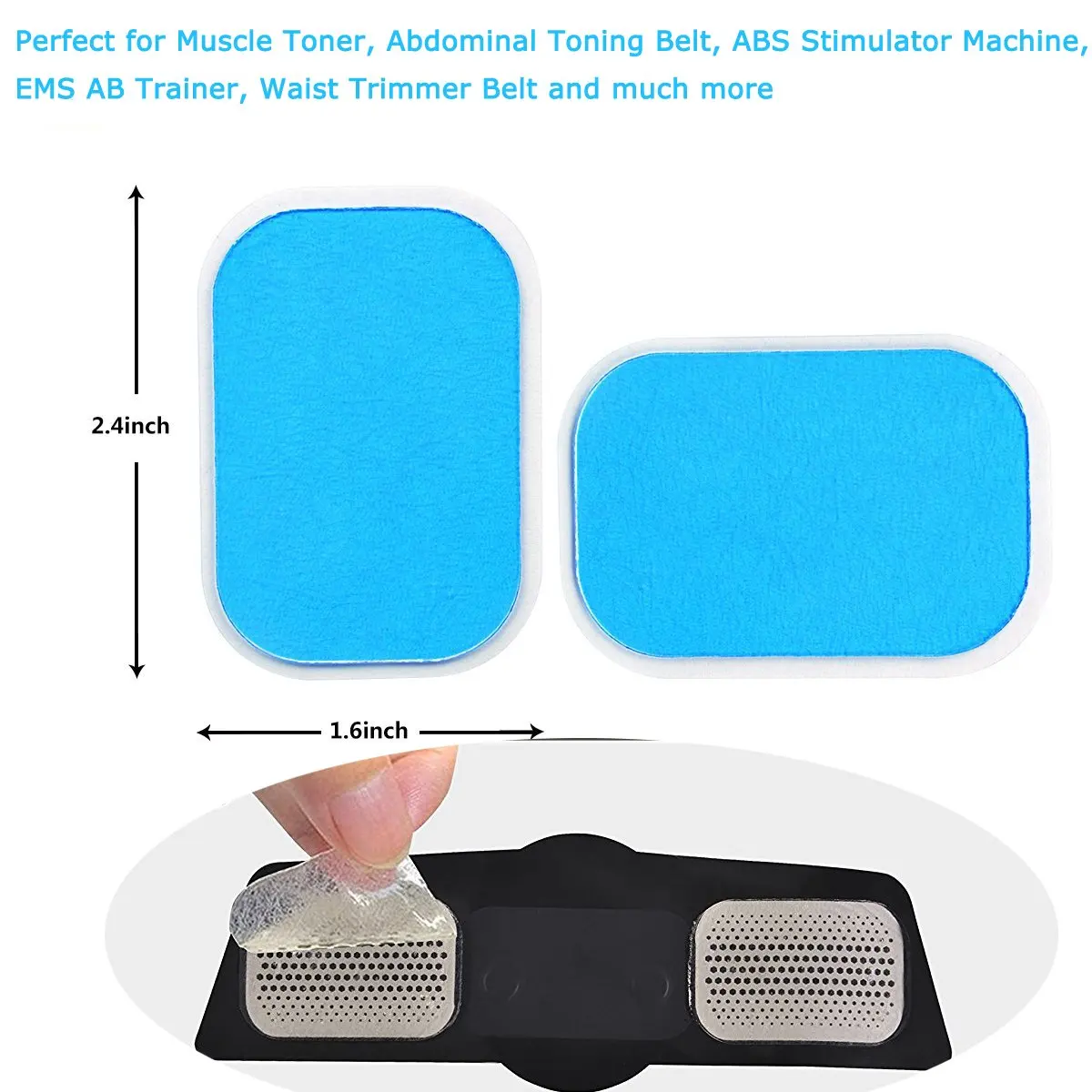 100 Pcs Gel Pads For EMS Abdominal Trainer Muscle Stimulator Exerciser Slimming Machine Accessories