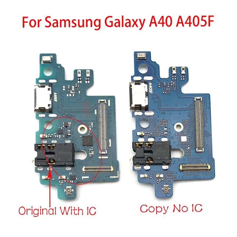 Плата зарядного устройства PCB Flex для samsung Galaxy A405F A40 A405 USB порт разъем док-станция зарядный ленточный кабель