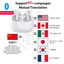 

Travel Translation Headphones 84 Languages Instant Translate Smart Voice Translator Wireless Bluetooth Translator Earphone