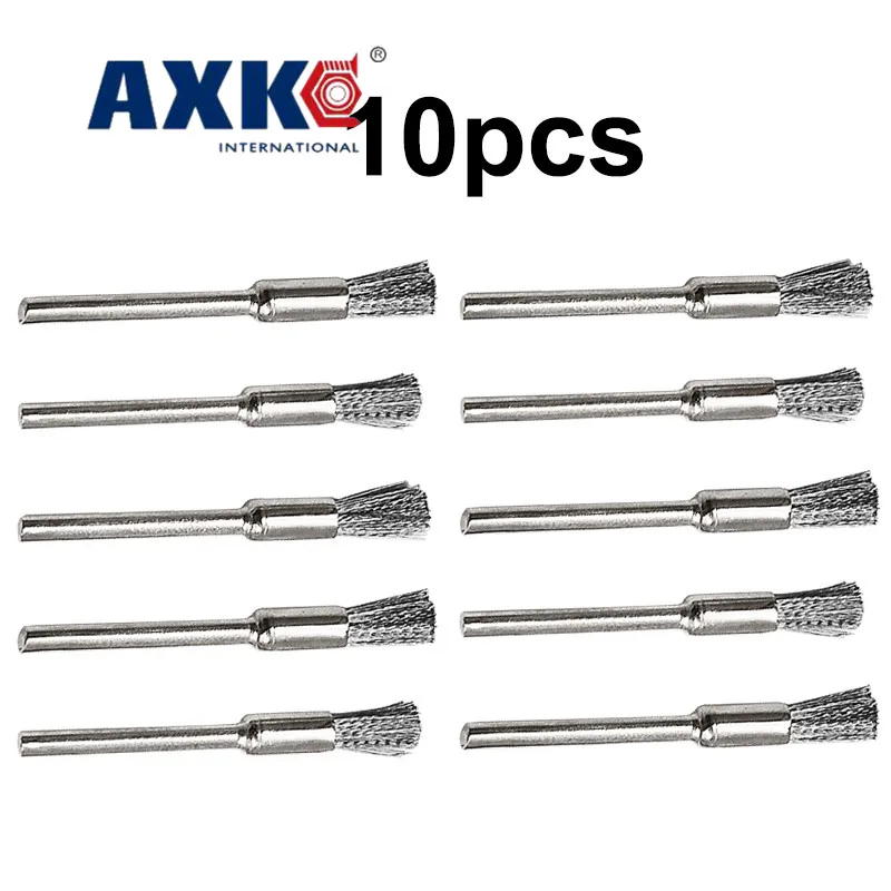 

10pcs Steel Wire dril Brushes dremel accessories polishing Brush dremel tools accessories for Mini drill burr brushed wheel DT