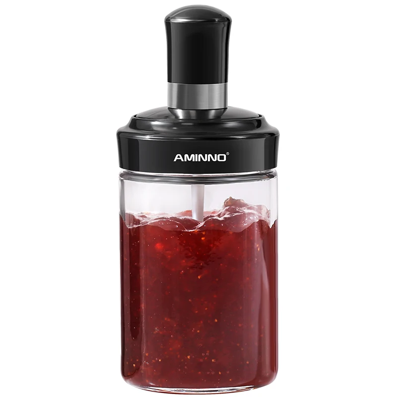 AMINNO Chili Sauce Bottle Seal Glass Seasoning Bottle Ketchup Bottle Honey Jam Bottle 250ml