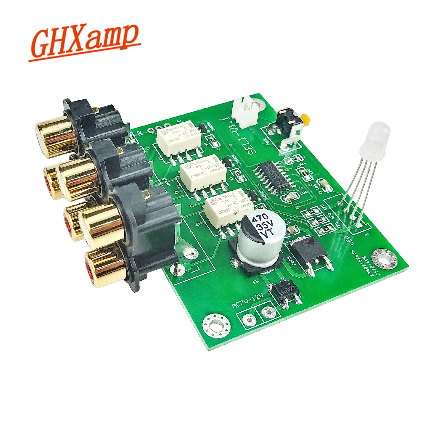 Amplifier Multichannel Audio Input Switcher (3 Choose 1) 3 Way Preamp