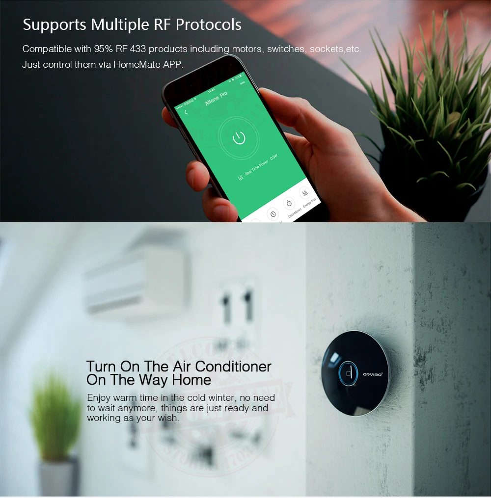 Orvibo Allone pro IR+ RF+ wifi умный дом автоматизация интеллектуальное универсальное управление Лер беспроводной умный пульт дистанционного управления