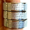 30pcs Etch English Serenity Prayer Cross Jesus Stainless Steel Ring Wholesale Men Religious Jewelry Lots " God grant me..." 1