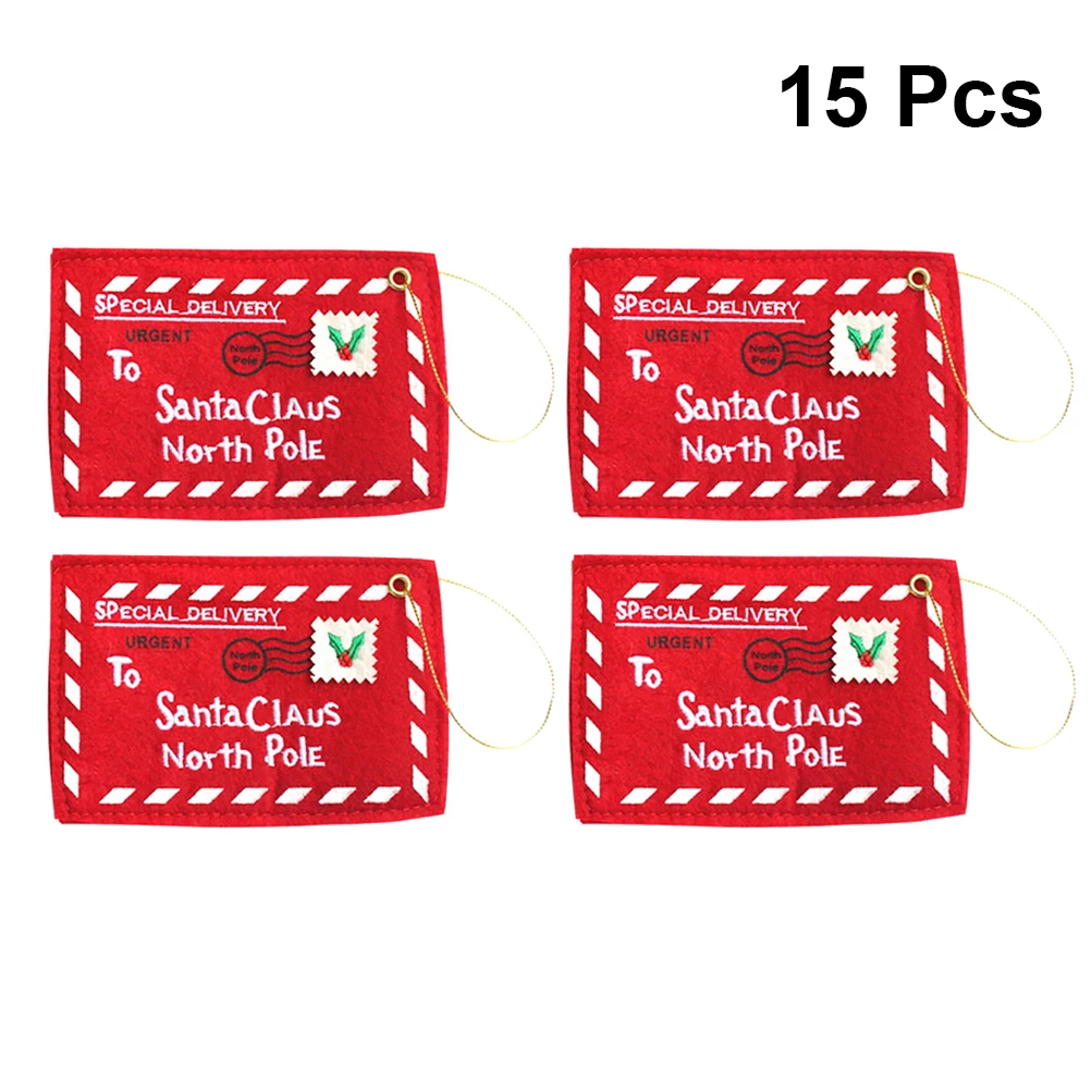 

15PCS Xmas Gift Bag Candy Bag Paper Card Embroidery Santa Claus Envelopes Xmas Tree Ornaments A30
