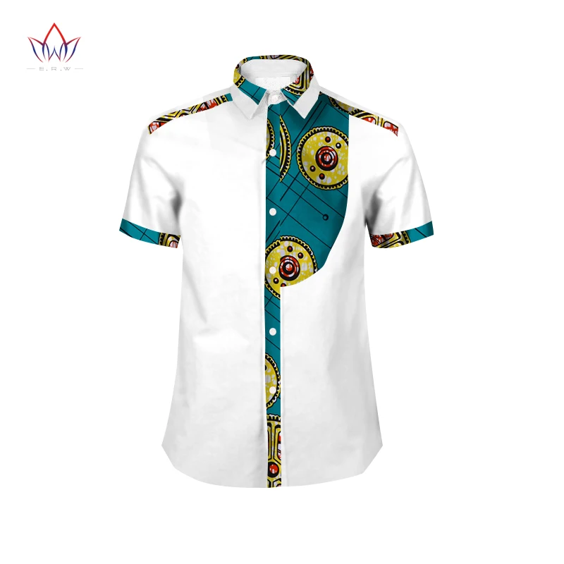 18 Mens Shirt New African Men Clothing Short Sleeve Dashiki for Men Slim Fit Brand Clothing 6XL African Print Shirts WYN306 - Цвет: 18