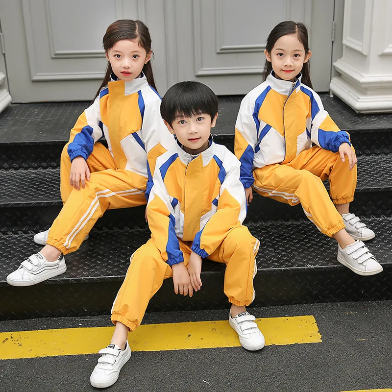 

Primary school uniform spring and autumn suit spring new kindergarten spring clothing two piece children's class clothing custom