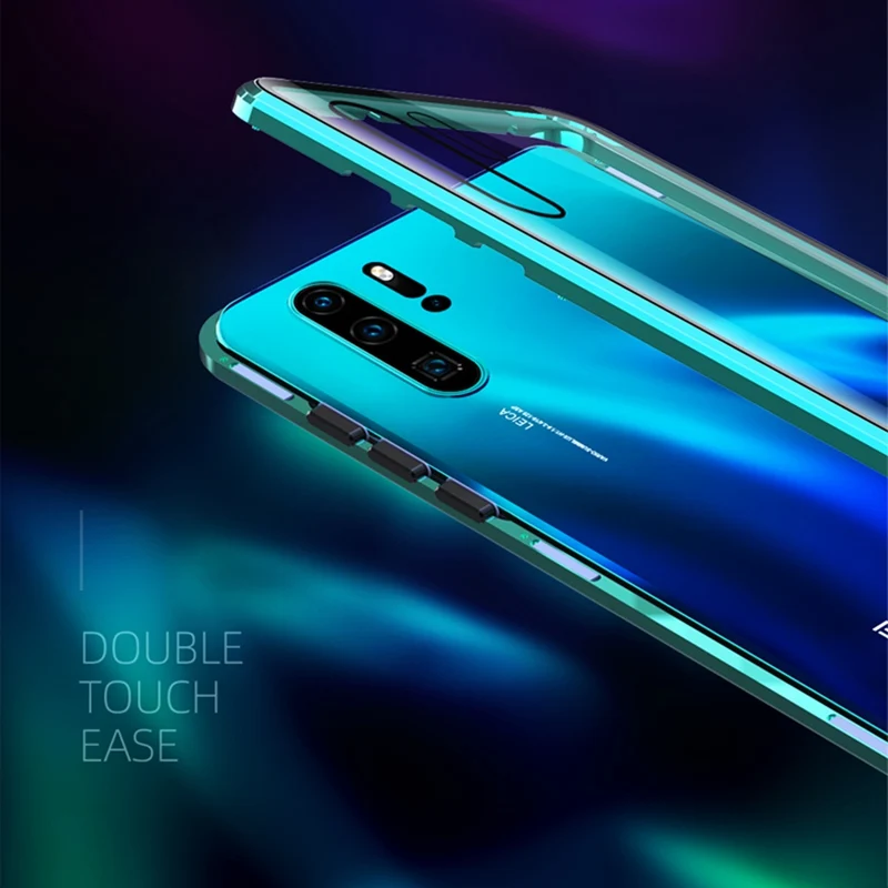 360 полный защитный чехол для телефона huawei mate 20 10 Pro Чехол Магнитный чехол металлический бампер для huawei P30 P20 Pro Чехол стекло Etui