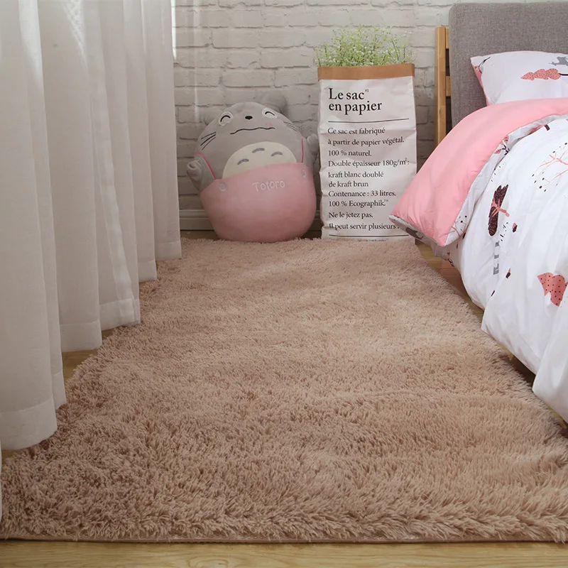 Silky Fluffy Carpet Long Plush Shaggy Rug Children's Play Mats - Image 2
