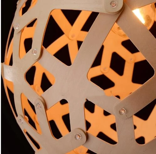 Скандинавские винтажные изделия ручной работы тканый E27 светодиодный деревянный подвесной светильник креативный круглый шар подвесной светильник для столовой гостиной подвесной светильник для кафе