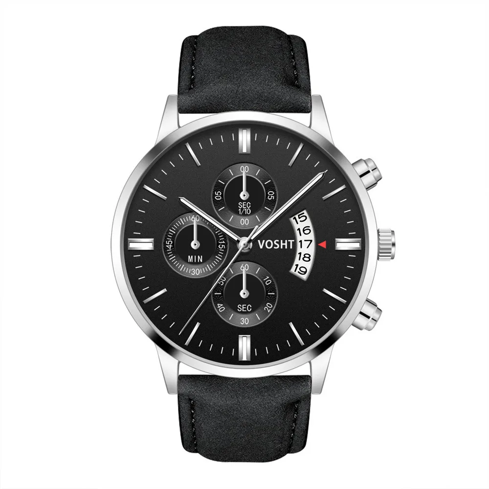 Relogio masculino montres hommes mode Sport boиль en acier inoxydable en cuir bande montre Quartz affaires montre-браслет reloj