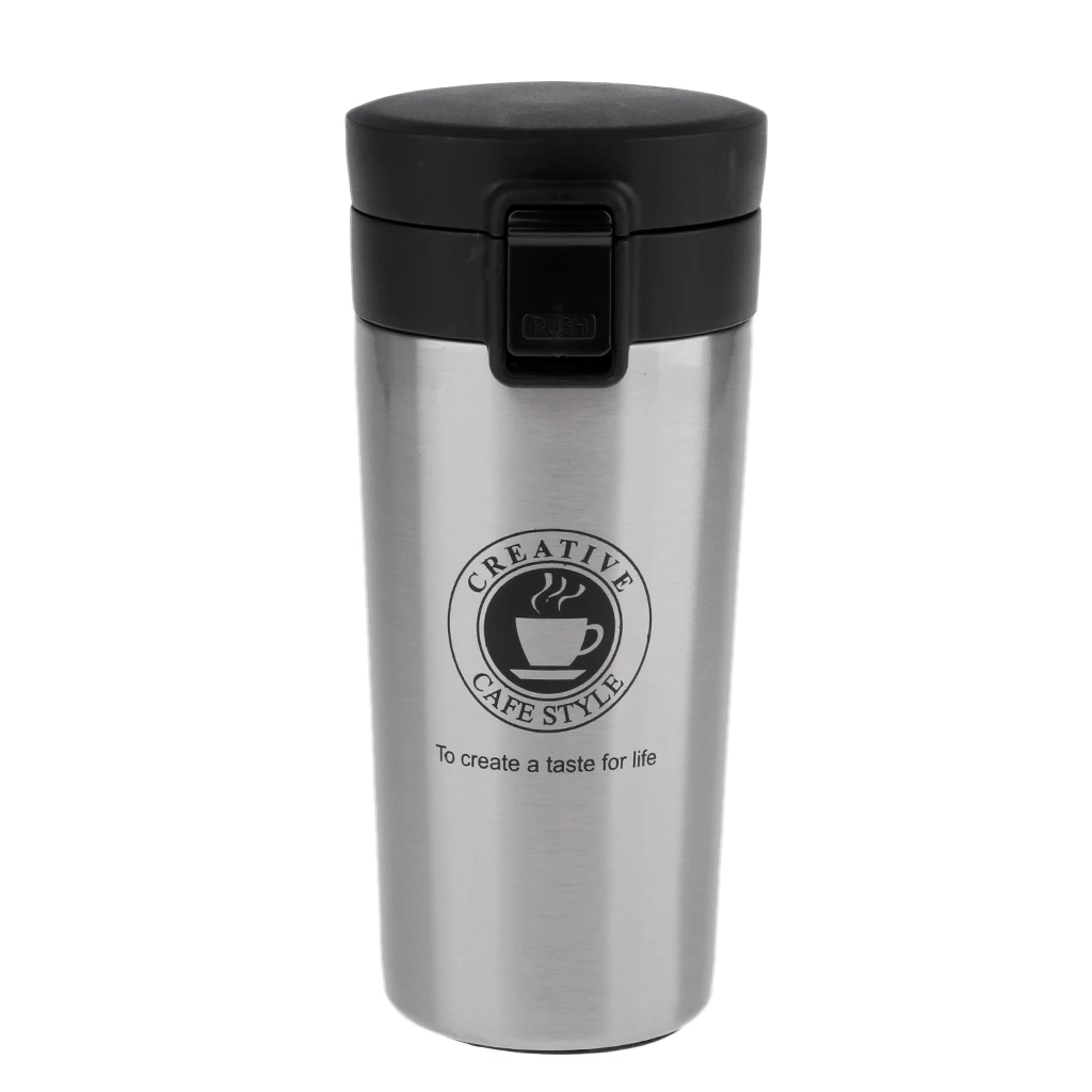 Женская и мужская Спортивная утепленная велосипедная бутылка 350 мл из нержавеющей стали для путешествий вакуумная кружка для кофе двухслойная противоскользящая Маленькая в размере
