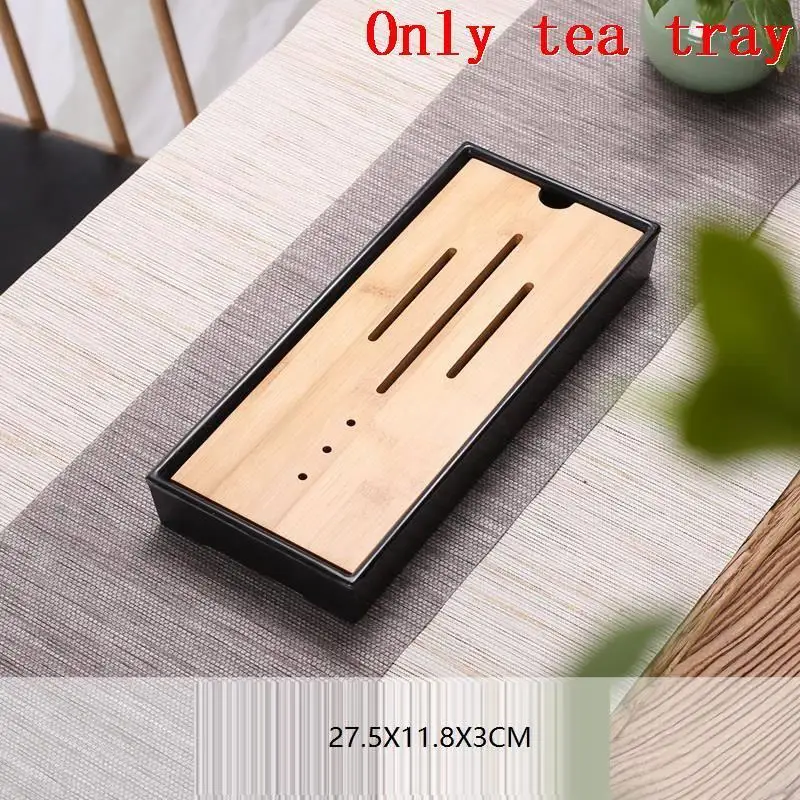 Чайная посуда Kung Fu Vassoio Da Portata Puer Serviertablett Table Bandeja Para Servir Bamboo Gongfu китайская Подставка под порцию чайный поднос - Цвет: Version C