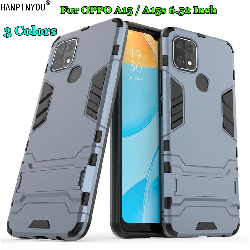 Для OPPO A15 / A15s 6 52 &quotгибридный мягкий ТПУ + Жесткий ПК двухслойный бронированный