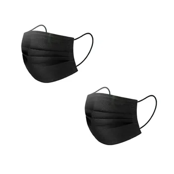 

1/5/10/20pcs Mouth Mask Disposable Black Non-woven Mouth Face Mask Mask Anti-Dust Mask Earloop Activated
