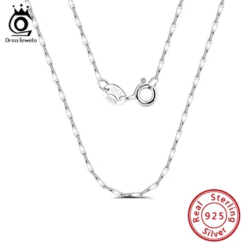 

ORSA JEWELS Lead & Nickel Free Necklace Chain Fashion Jewelry 925 Sterling Silver Water-Wave Necklace Chain Free Shipping SC01