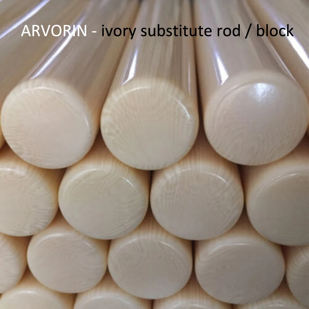 ARVORIN Imitation Resin Based Ivory Substitute Material 12" Rod Block 