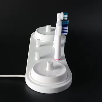 

Electric Toothbrush Holder Bracket White 2 Toothbrush Stander Base Support Holder 4 Tooth Brush Heads Base 1 Charger Hole