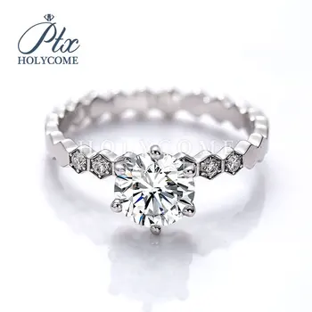 

925 Sterling silver 2020 hot sale moissanite ring bezel setting round shape jewelry customized jewelry wholsale lettering