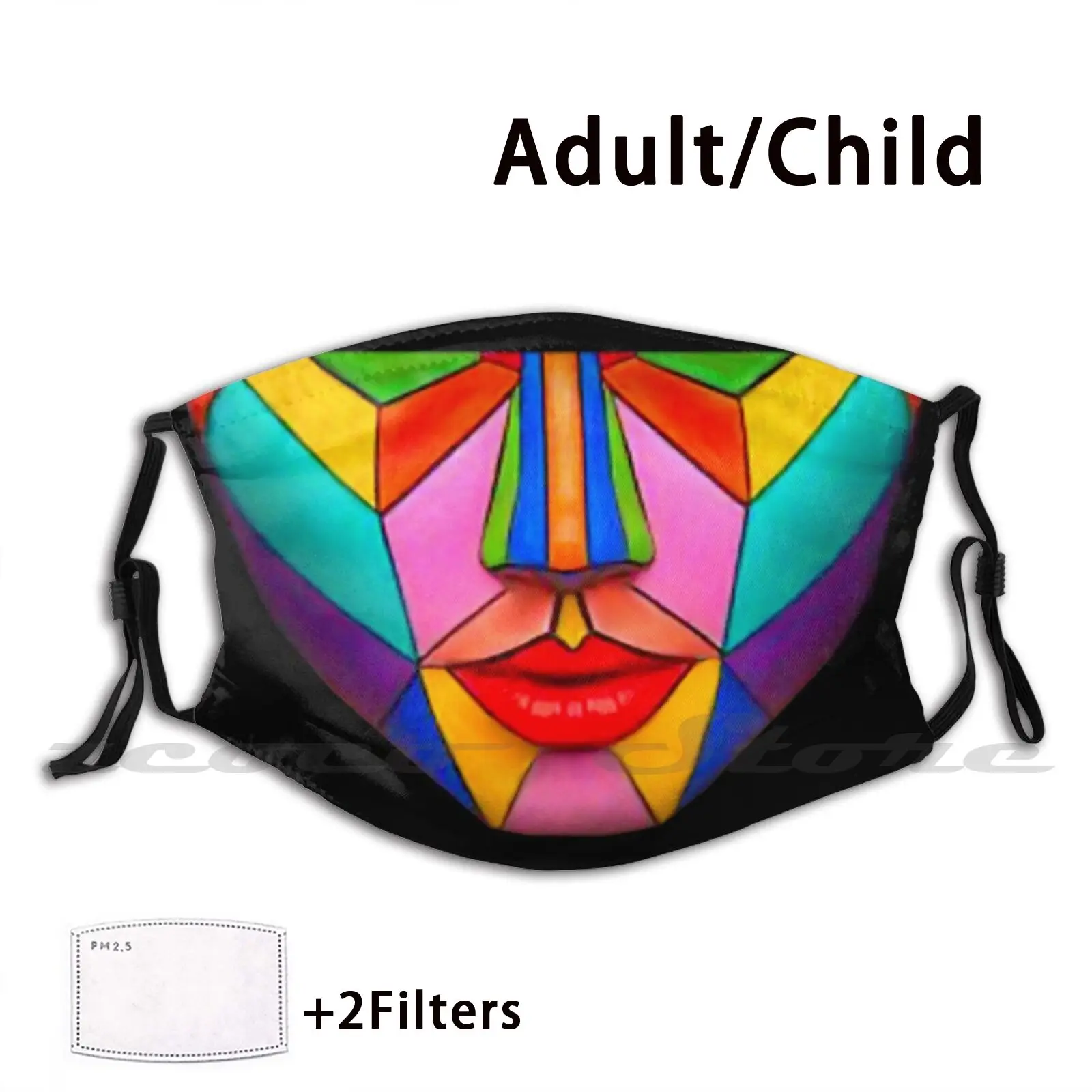 Cute Girl Geometry Custom Pattern Filtro Lavabile Pm2.5 Adult Kids Mask Printed Face Ebay Best Face Sale Face Top Face Teen