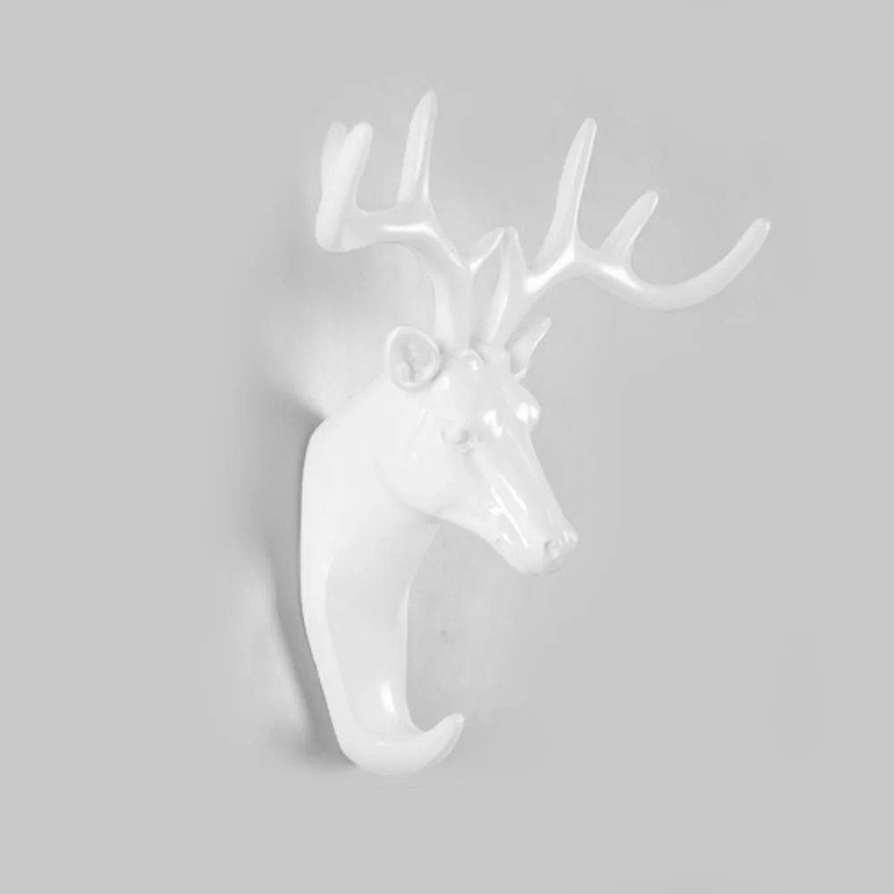 

6 Types Decorative Hooks Wall Hanging Clothes Animal Head With Screws Decors
