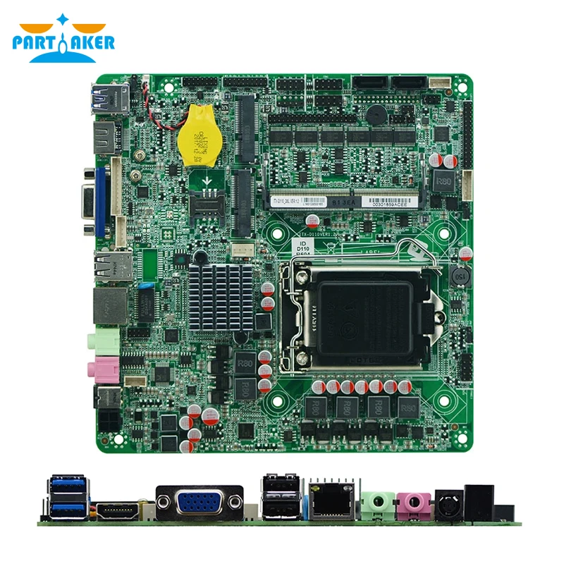 Причастником ITX-D110_D6L Skylake Kabylake LGA1151 DDR4 H110 Mini ITX материнская плата 6 COM с LVDS