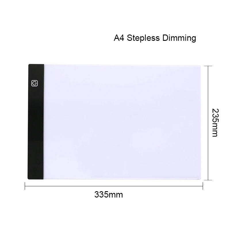 A4 Stepless dimming Диммируемый A4/A3 светодиодный светильник, светильник Borad, светильник Pad, планшет, инструменты, алмазная вышивка, аксессуары, алмазная живопись светильник - Цвет: A4 Stepless dimming