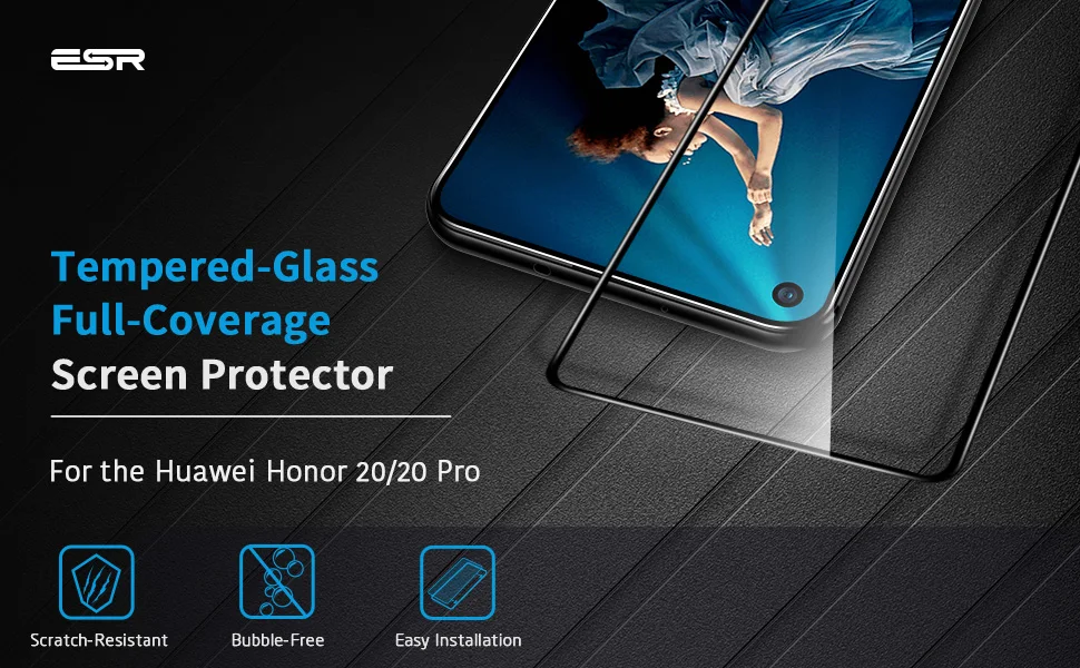 ESR закаленное стекло для huawei Honor 20 или 20 Pro Полное покрытие анти Bluy-Ray протектор тонкое стекло Защитная пленка для экрана