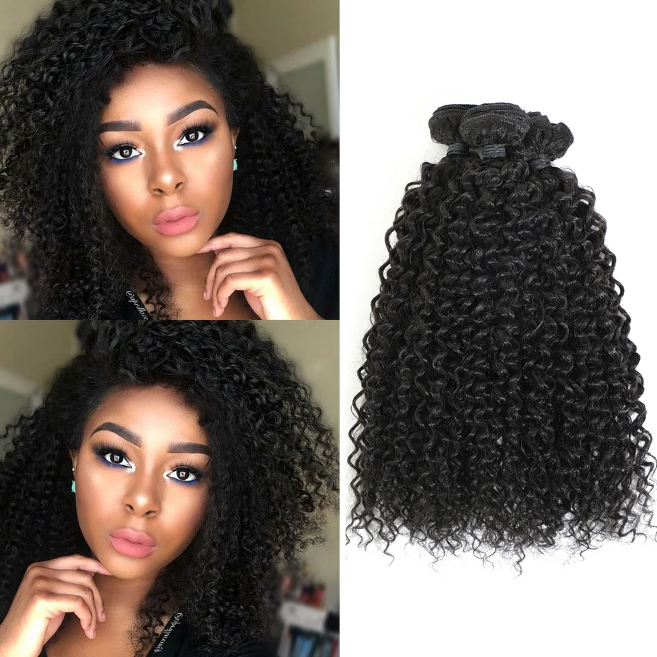 Afro Kinky Jerry Hair Extensions Natural Black Synthetic Curly