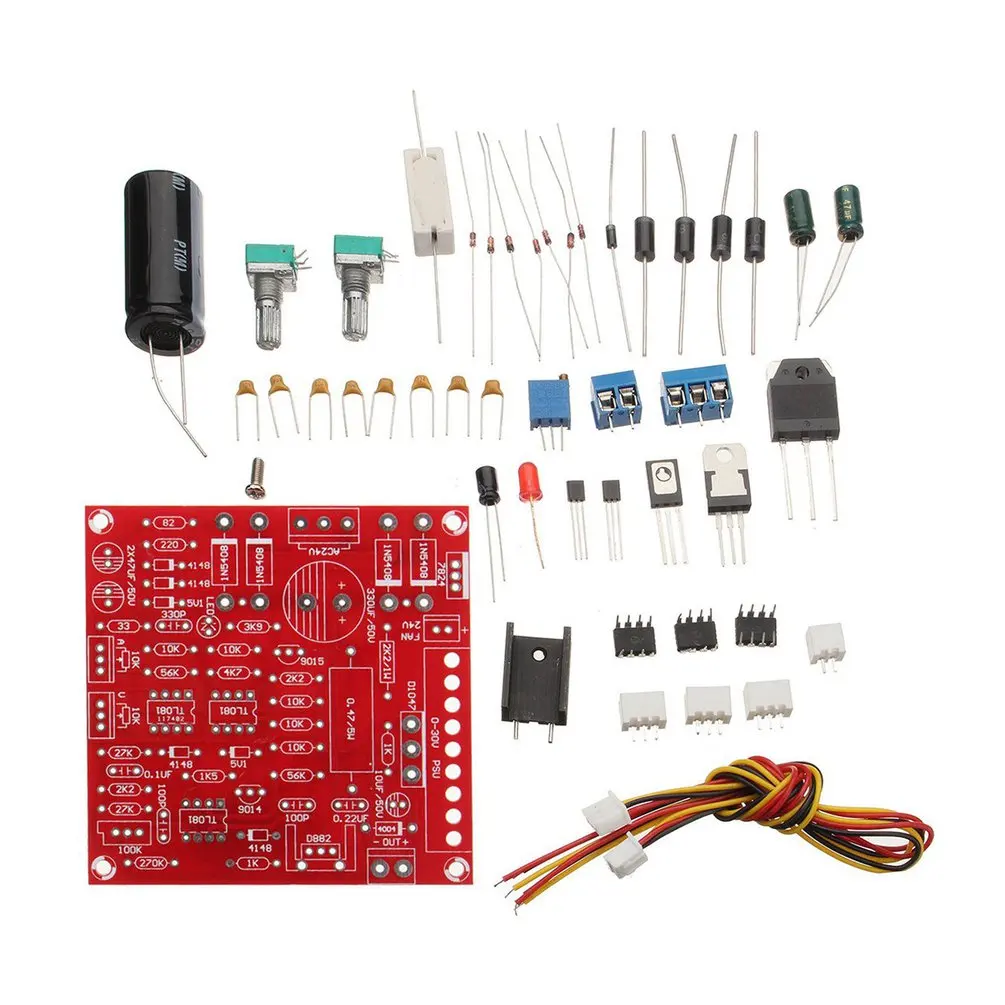 0-30 в 2mA-3A Регулируемый DC Регулируемый источник питания DIY Kit короткого замыкания тока ограничения защиты сварочный комплект