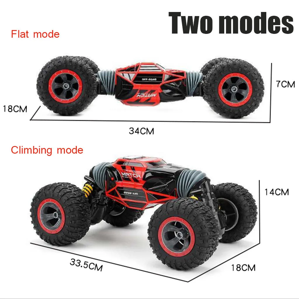 Радиоуправляемые светодиодные игрушки, радиоуправляемая машина 2,4 Ghz 1/16 4WD, двухсторонний пульт дистанционного управления, Радиоуправляемый трюк, игрушечный автомобиль, подарки на радиоуправлении D301218