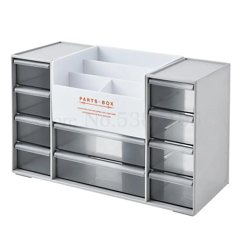 Office Desktop Receiving Box Drawer Receiving Cabinet Plastic Multi-function Small Storage Box Office Storage Frame - Цвет: D