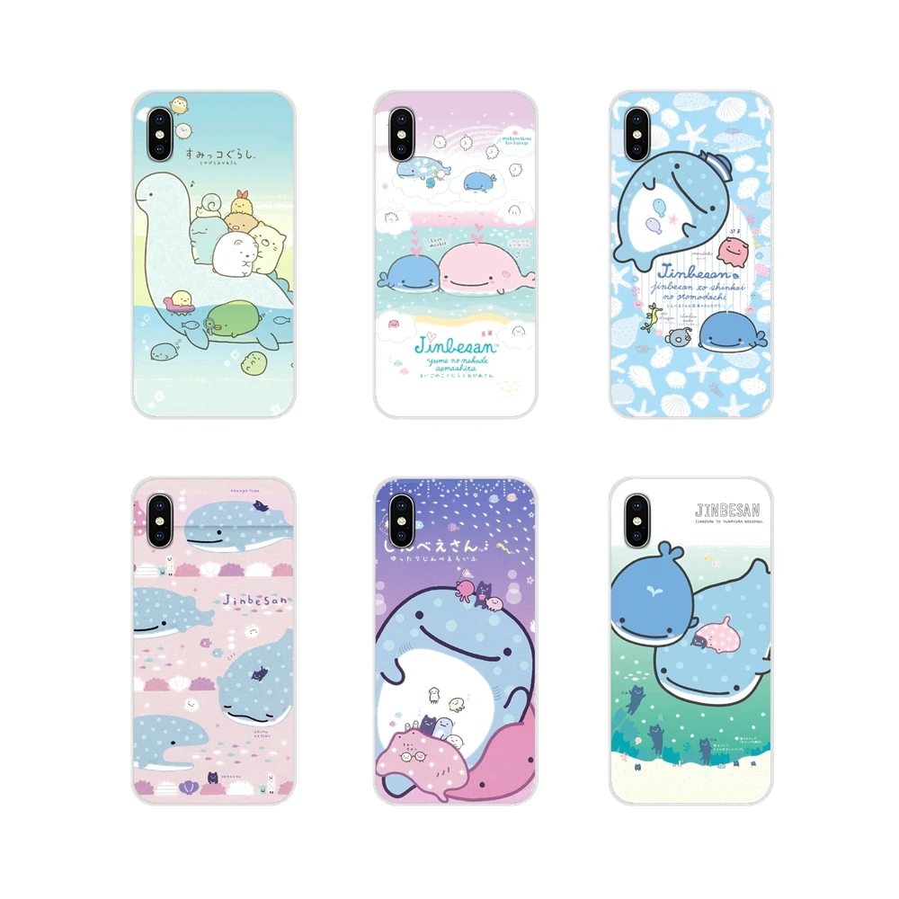Прозрачный чехол из ТПУ для sony Xperia Z Z1 Z2 Z3 Z5 compact M2 M4 M5 E3 T3 XA huawei mate 7 8 Y3II japan kawaii Whale