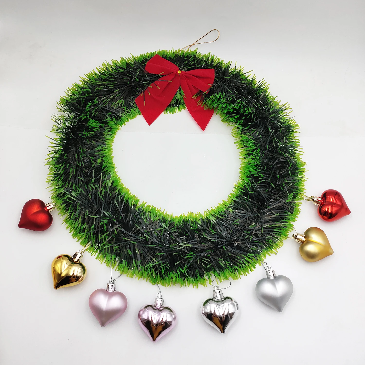 Christmas Decorations 6PCS Heart Pendant Ball Christmas Tree XMAS Party Ornaments For Home Living Room New Year Decor