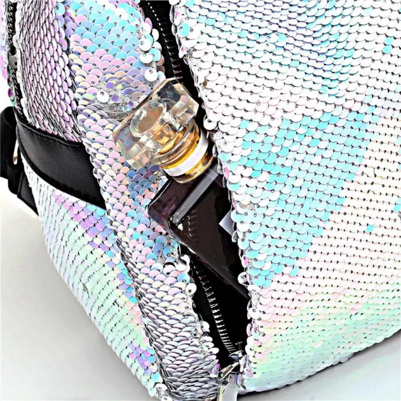Блестящий рюкзак с блестками для девочек-подростков; Модный шикарный рюкзак; школьная сумка с блестками; рюкзак для путешествий на молнии