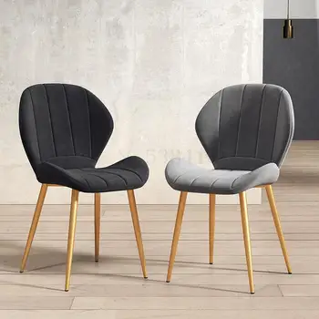 

Nordic Light Luxury Back Stool Ins Family Dining Chair Modern Simple Office Chair Net Red Simple Coffee Restaurant Chair