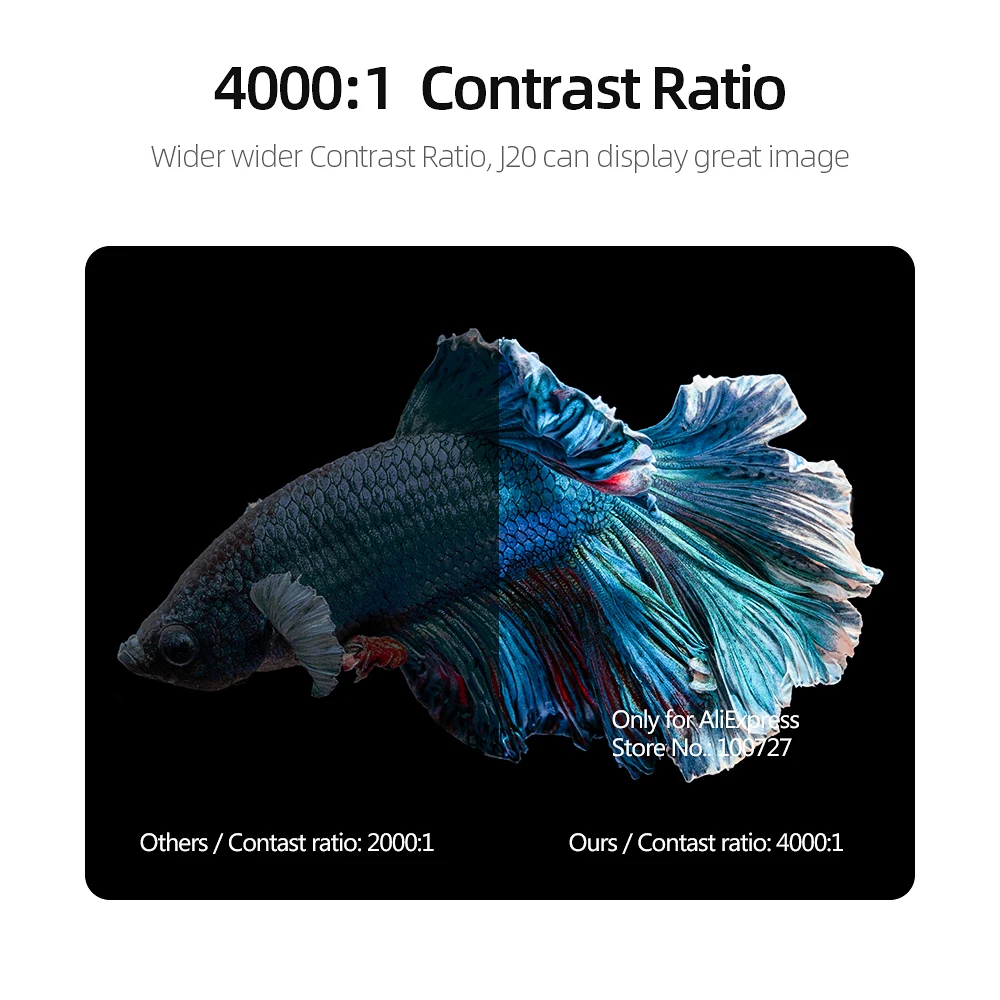 VIVIBRIGHT Full HD проектор J20, 1920*1080 P, Android wifi, Аккумулятор 18000 мАч, портативный DLP проектор. Поддержка 4K 3D Beamer