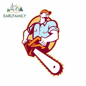 

EARLFAMILY 13cm x 8.2cm for Lumberjack Tree Surgeon Arborist Chainsaw Graffiti Sticker Personality Creative Car Stickers Decal