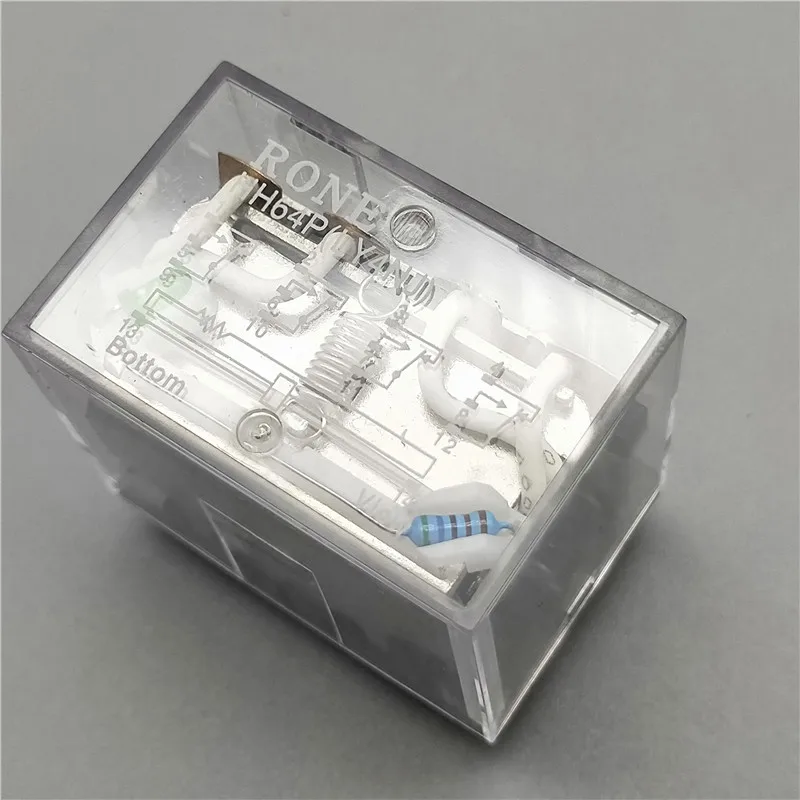 1 шт. LY4NJ HH64P мини-реле P143 14-контактный 10A с светодиодный промежуточное реле 12VDC 24VDC 220V 10A общего назначения реле
