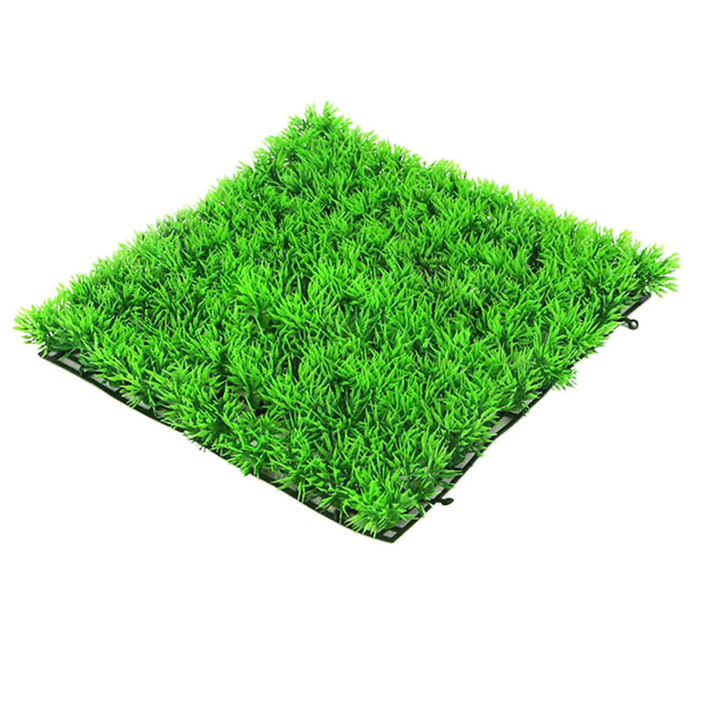 Зеленая квадратная искусственная трава газон аквариум газон для аквариума украшение из искусственной травы коврик
