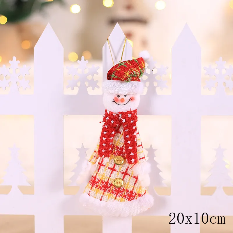 Рождественская елка Декор керст Санта Клаус Снеговик кукла Navidad украшения Рождественские украшения для дома Natal Noel Новогодний подарок - Цвет: style8-34-snowman