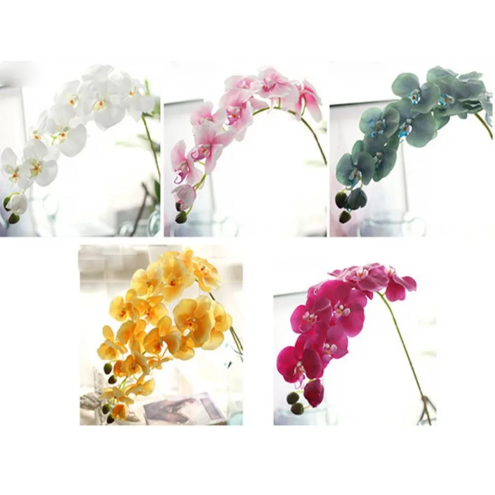 Extra Large Wedding Holiday Flower Phalaenopsis Feels Glue Moisturizing Artificial Flower Home Decoration Simulation Plant